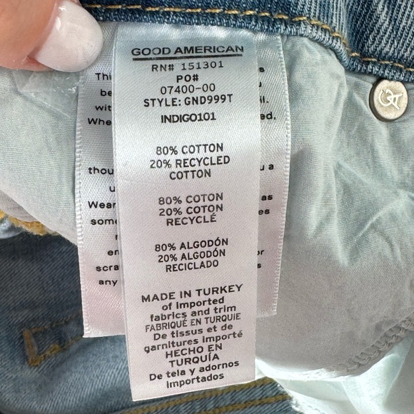 Good American 90s duster light wash high rise denim jeans women’s size 14 - Picture 8 of 11